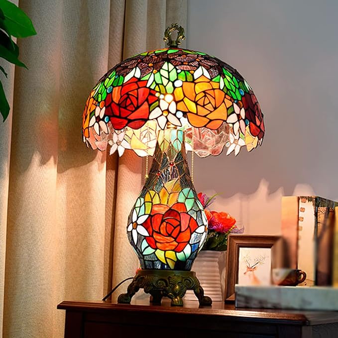 ステンドグラスランプ コンテイ ローズ(461) 【公式通販】